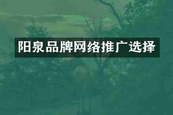 陽泉品牌網絡推廣選擇