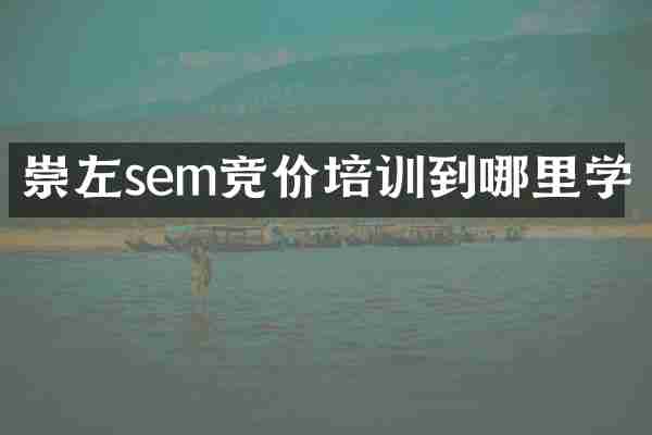 崇左sem競價培訓(xùn)到哪里學(xué)