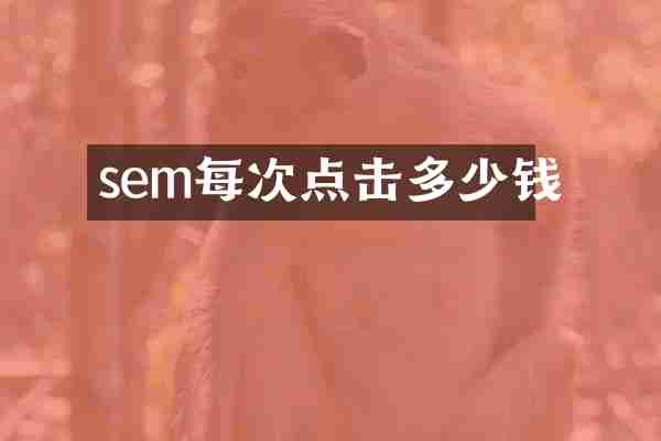 sem每次點(diǎn)擊多少錢